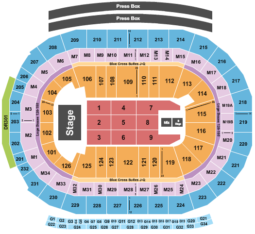 Little Caesars Arena Pentatonix Seating Chart